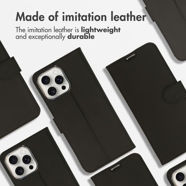 Accezz Wallet softcase bogomslag til Apple iPhone 16 Pro Max - Sort