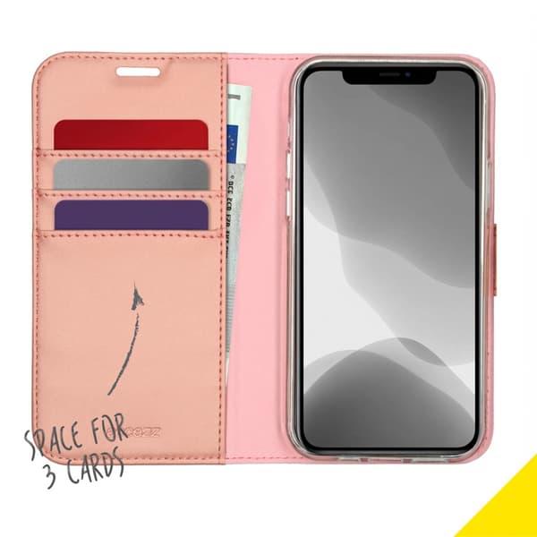 Accezz Plånbok Softcase Bokfodral för Apple iPhone 12 (Pro) - Roséguld