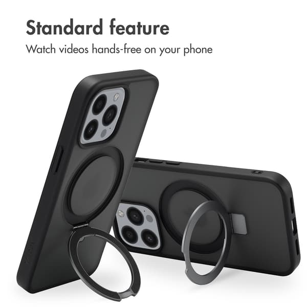 Accezz Ring Stand bagside-cover med MagSafe til Apple iPhone 13 Pro - Sort