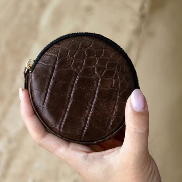 Selencia Nova Mini Pouch - Croco Choco Brown