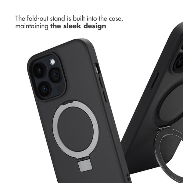 Accezz Ring Stand bagside-cover med MagSafe til Apple iPhone 14 Pro Max - Sort