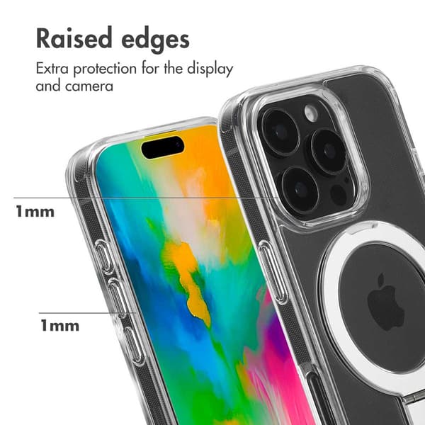 Accezz Ringstativ Baksida med MagSafe för Apple iPhone 16 Pro - Transparent