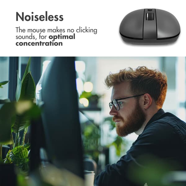 Accezz Wireless Mouse - Bluetooth / USB-A Adapter - Grey