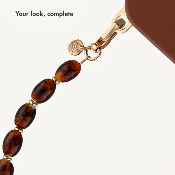 Selencia Tortoise Shell telefonkæde - Brown