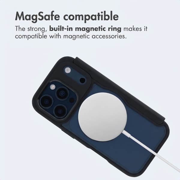 imoshion Transparent bookcase med MagSafe til Apple iPhone 17 Pro Max - Sort