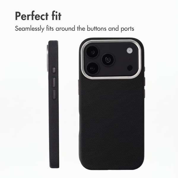 Accezz Mesh bagsidecover med MagSafe til Apple iPhone 17 Pro Max - Sort