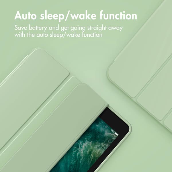 Accezz Smart silicone bogomslag til Samsung Galaxy Tab A9 Plus - Lysegrøn