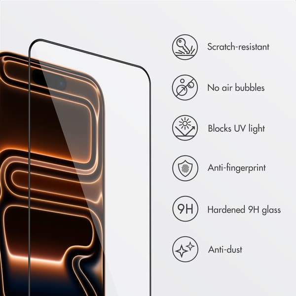 Accezz Härdat glas skärmskydd med applicator - 2-packför Apple iPhone 17 Pro Max