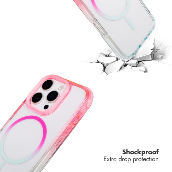 Selencia Gradient MagSafe Baksida för Apple iPhone 16 Pro - Rosa / Blå