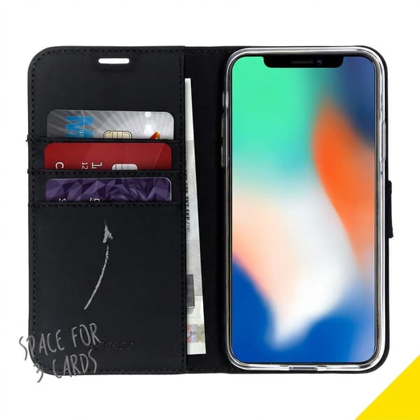 Accezz Wallet softcase bogomslag til Apple iPhone X / Xs - Sort