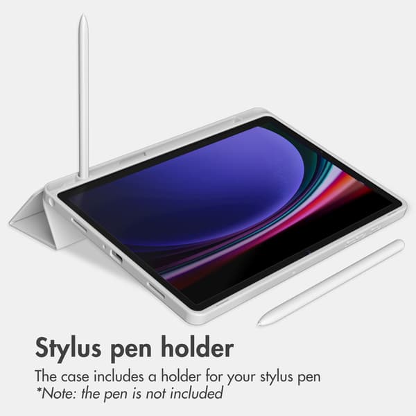 Accezz Smart silikon-bokfodral för Samsung Galaxy Tab A9 Plus - Grå