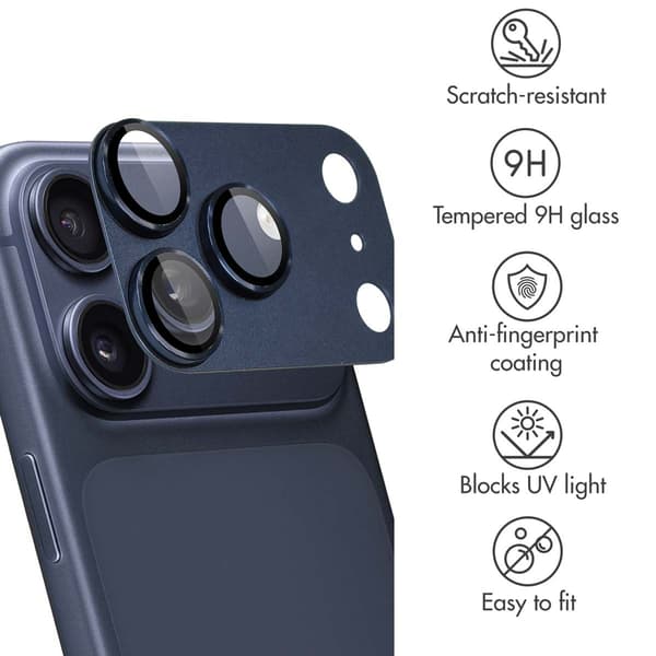 imoshion Kameraskydd glas 2-packför Apple iPhone 17 Pro Max - Deep Blue