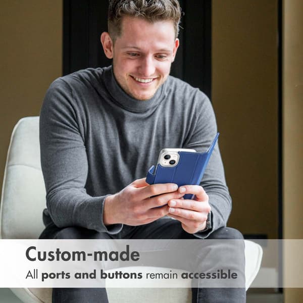 Accezz Plånbok Softcase Bokfodral för Apple iPhone 13 Pro - Mörkblå