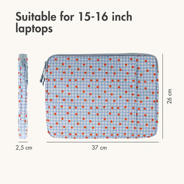 imoshion Design laptop etui 15-16 tommer - Cherry Check