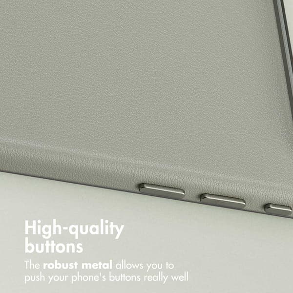 Accezz Läder Baksida MagSafe för Apple iPhone Air - Light Grey