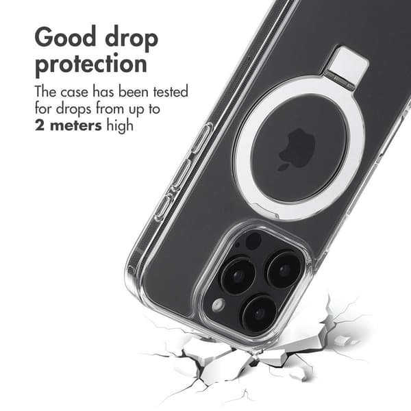 Accezz Ringstativ Baksida med MagSafe för Apple iPhone 16 Pro - Transparent