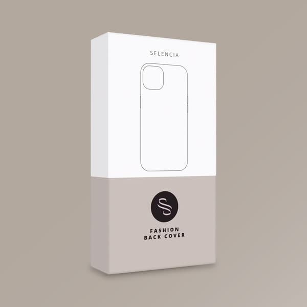 Selencia Riva bagsidecover med kortholder til Apple iPhone 17e / 16e - Sort