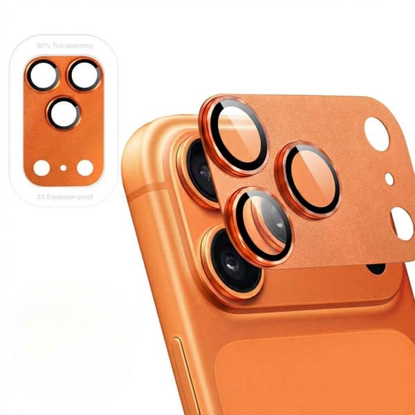 imoshion Kameraskydd glas 2-packför Apple iPhone 17 Pro Max - Cosmic Orange