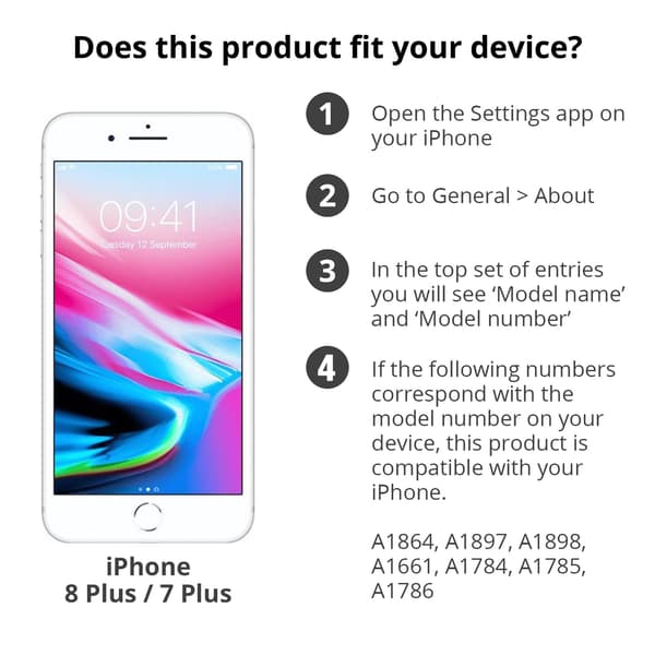 imoshion Luksus bogomslag til Apple iPhone 8 Plus / 7 Plus - Sort