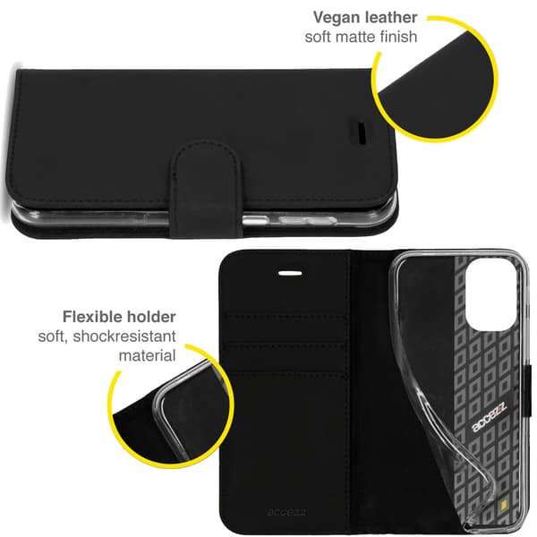 Accezz Wallet softcase bogomslag til Xiaomi Mi 10 Lite - Sort