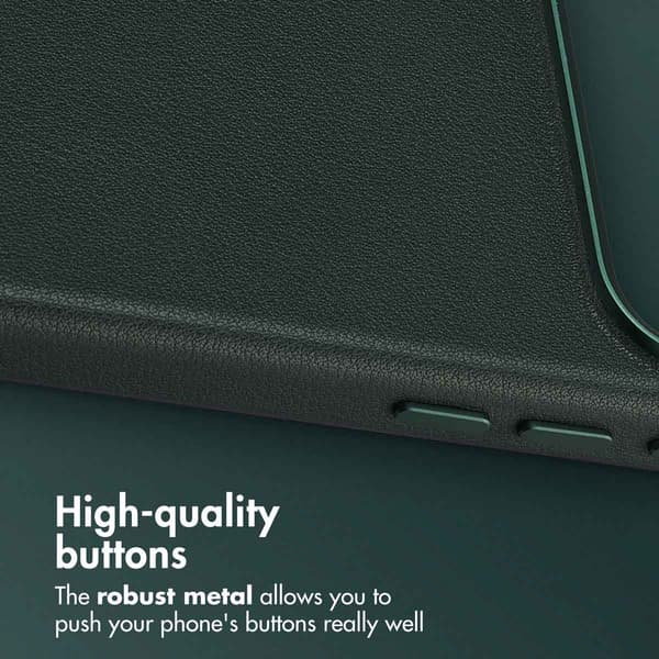 Accezz Läder Baksida MagSafe för Apple iPhone 17 Pro Max - Cedar Green