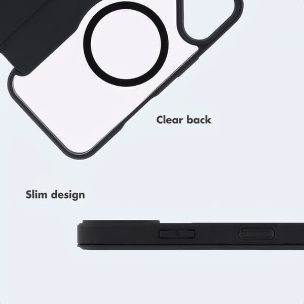 imoshion Transparent bookcase med MagSafe til Apple iPhone 17 - Sort