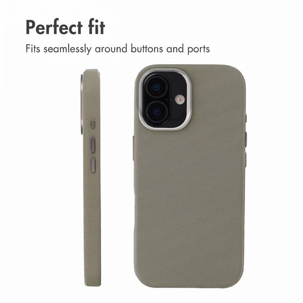 Accezz Mesh bagsidecover med MagSafe til Apple iPhone 16 - Mørkegrå