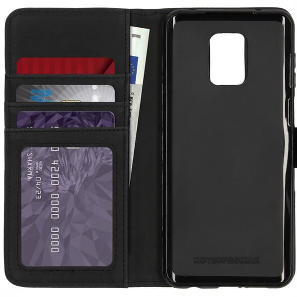 Luksus bogomslag til Xiaomi Redmi Note 9 Pro / 9S - Sort
