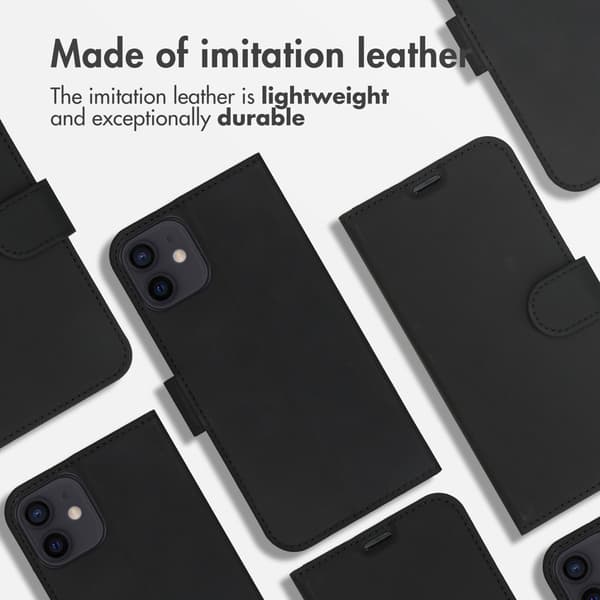 Accezz Wallet softcase bogomslag til Apple iPhone 12 (Pro) - Sort