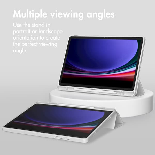 Accezz Smart silikon-bokfodral för Samsung Galaxy Tab A9 Plus - Grå