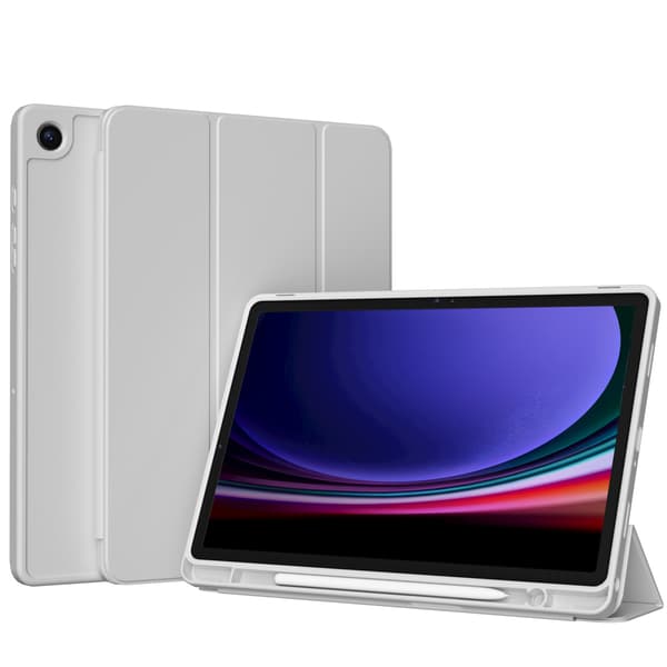 Accezz Smart silikon-bokfodral för Samsung Galaxy Tab A9 Plus - Grå