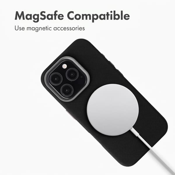 Accezz Mesh bagsidecover med MagSafe til Apple iPhone 15 Pro - Sort