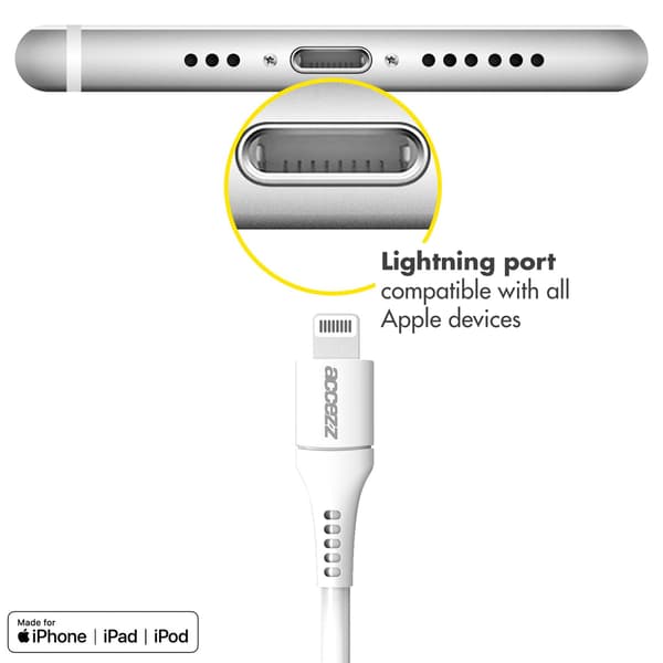Accezz Lightning to USB-C cable - MFi certification - 1 metre - White