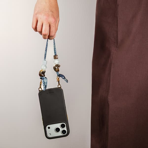 Selencia Satin Stone telefonsnodd - Blue