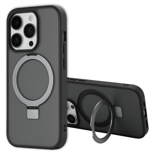 Accezz Ring Stand bagside-cover med MagSafe til Apple iPhone 14 Pro - Sort