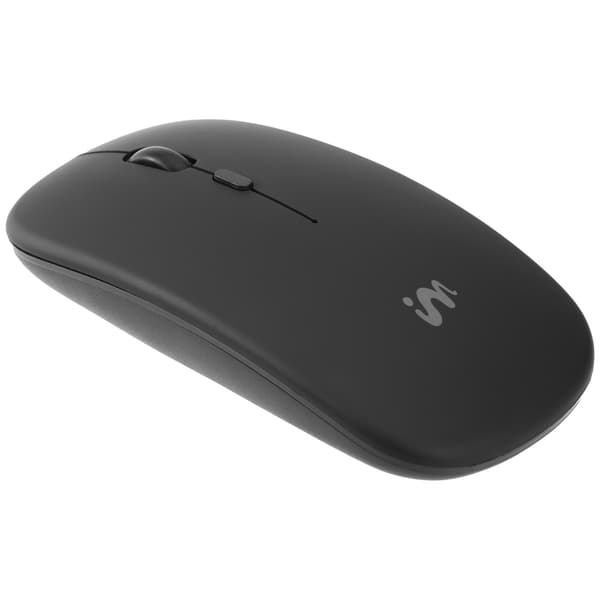 imoshion Wireless Mouse - Rechargeable Computer Mouse + 2.4G USB-A Adapter - Black