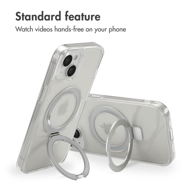 Accezz Ringstativ Baksida med MagSafe för Apple iPhone 15 - Transparent