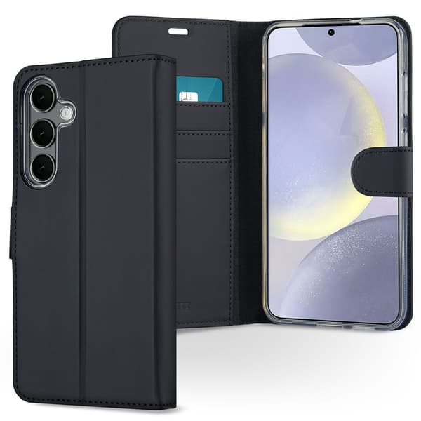 Accezz Wallet softcase bogomslag til Samsung Galaxy S25 Plus - Sort