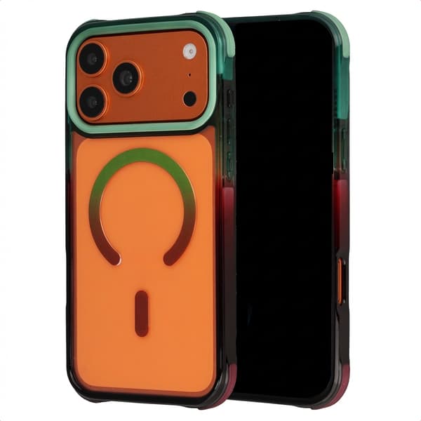 Selencia Gradient bagsidecover med MagSafe til Apple iPhone 17 Pro Max - Grøn / Brun