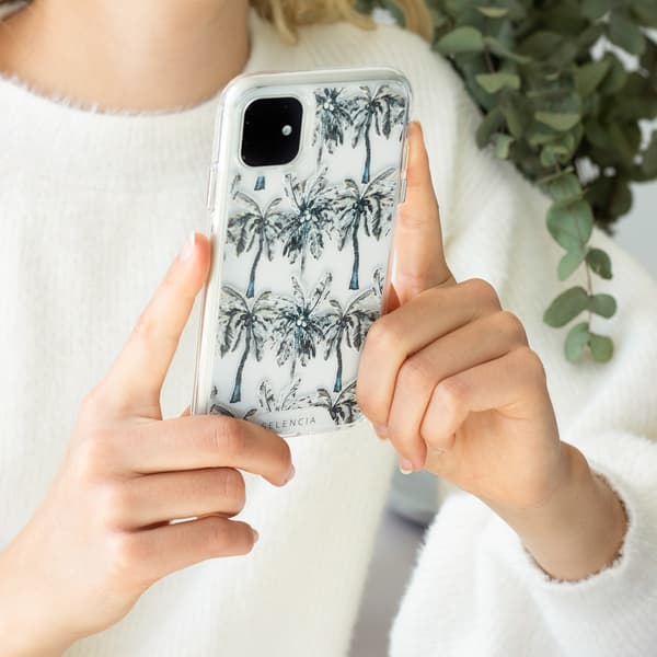 Selencia Wallet Soft Case Flip Case for Galaxy S21 Plus  - Palmtree