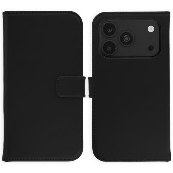 Selencia Ægte læder bogomslag til Apple iPhone 18 Pro Max / 17 Pro Max - Sort