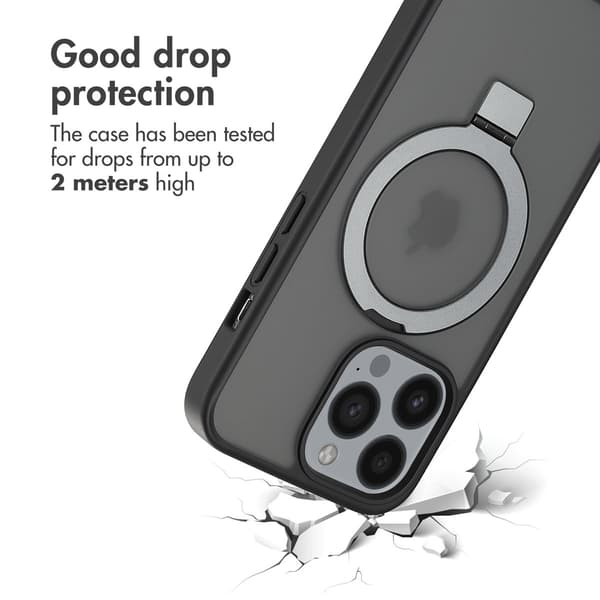 Accezz Ring Stand bagside-cover med MagSafe til Apple iPhone 13 Pro - Sort