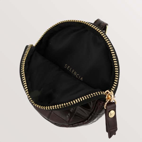 Selencia Nova Mini Pouch - Croco Choco Brown