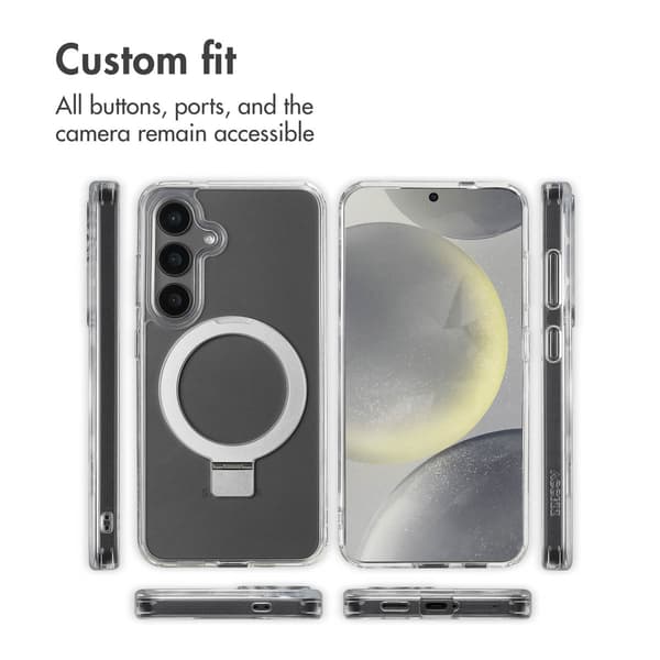 Accezz Ringstativ Baksida med MagSafe för Samsung Galaxy S24 - Transparent
