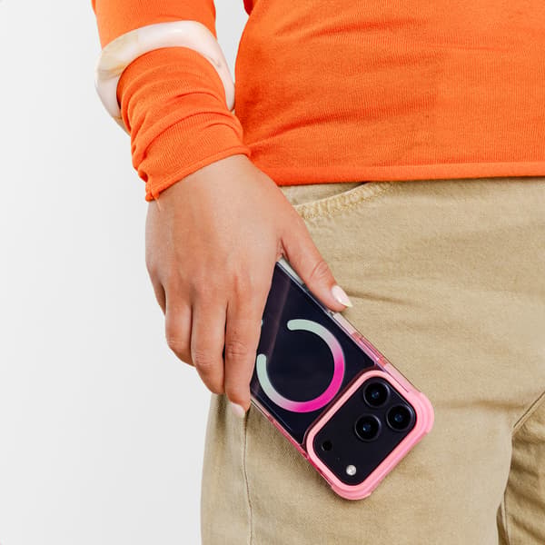 Selencia Gradient MagSafe Baksida för Apple iPhone 15 - Rosa / Blå