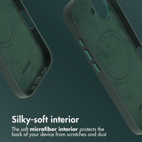 Accezz Läder Baksida MagSafe för Apple iPhone 17 - Cedar Green