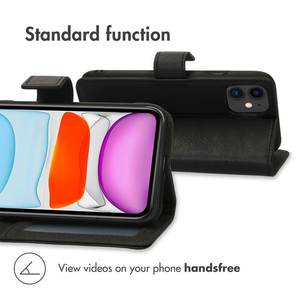 Luksus bogomslag til Apple iPhone 11 - Sort