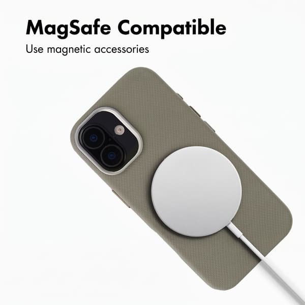 Accezz Mesh bagsidecover med MagSafe til Apple iPhone 16 - Mørkegrå