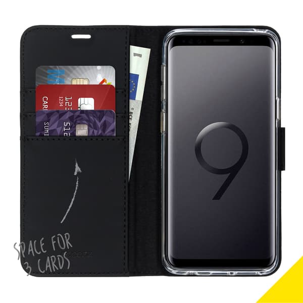 Accezz Wallet softcase bogomslag til Samsung Galaxy S9 - Sort