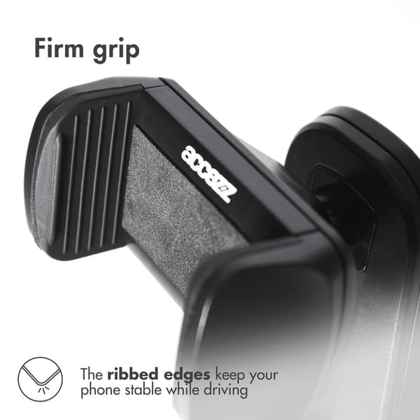 Accezz Car phone holder - Adjustable - Universal - Dashboard and windscreen - Black